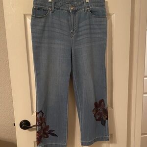 Floral Embroidered Women's Jeans